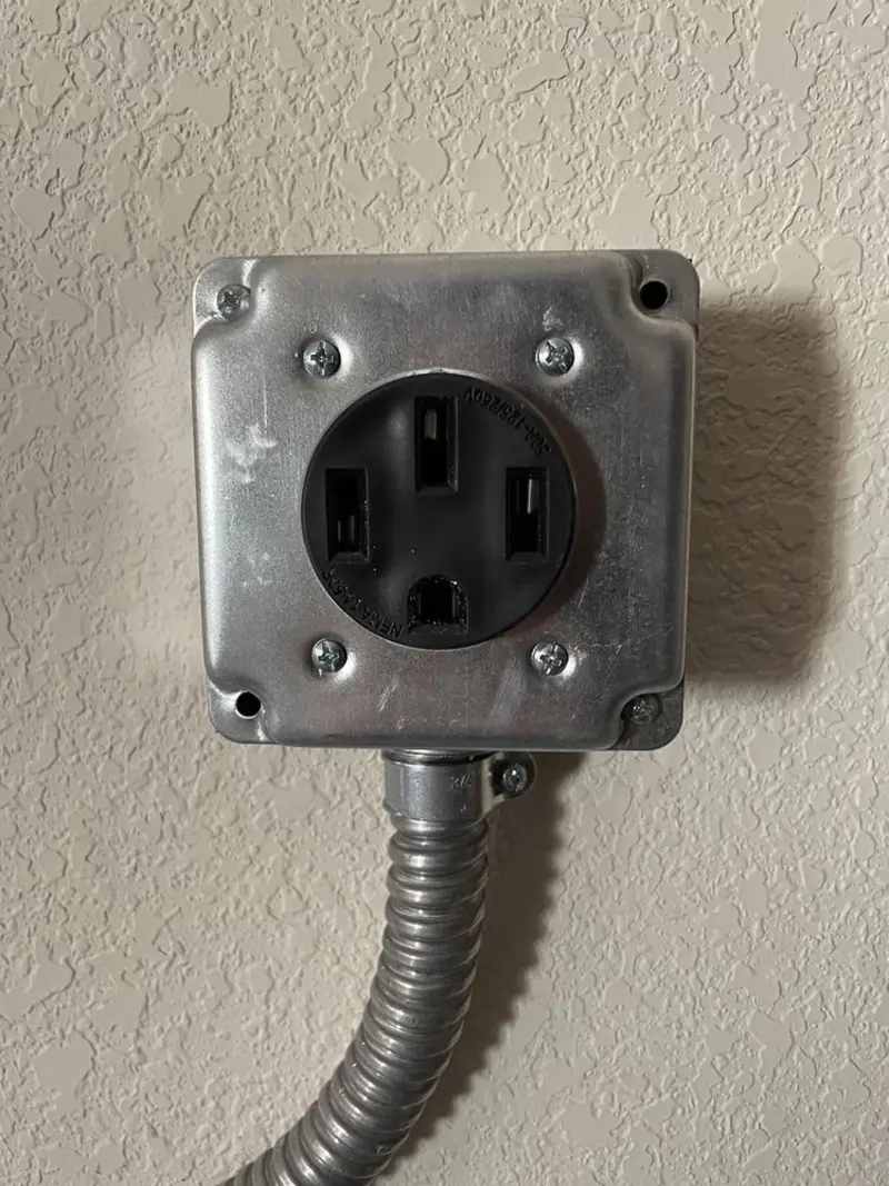 NEMA 14-50 outlet installed for Electrical Panel Upgrade in San Ramon